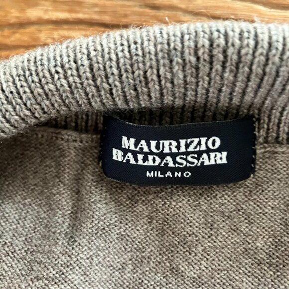 NWOT Mauritzio Baldassari Shawl-Collar Argyle Cardigan - Picture 3 of 3